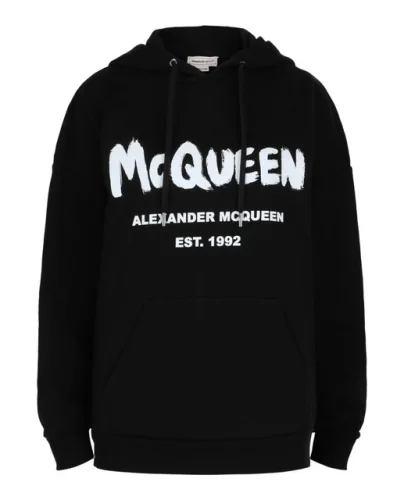 Alexander McQueen Womens Graffiti Logo Hoodie