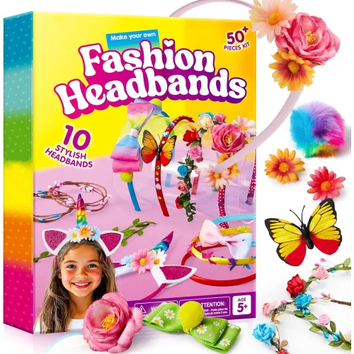 Joyfy Headband Making Kit for Girls, DIY Arts and Crafts Hair Accessories Set for Fashion Headbands