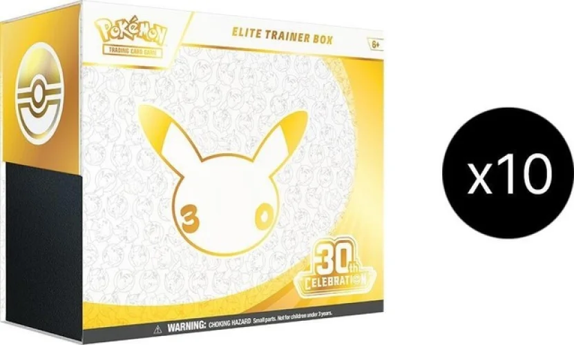 Pok&eacute;mon TCG 30th Celebration Elite Trainer Box Case Factory Sealed Ships September 16th