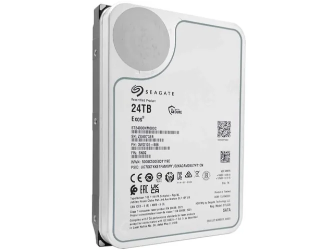 Seagate Exos ST24000NM001C 24TB CMR 7200RPM SATA 6Gb/s 3.5-inch Enterprise Hard Drive