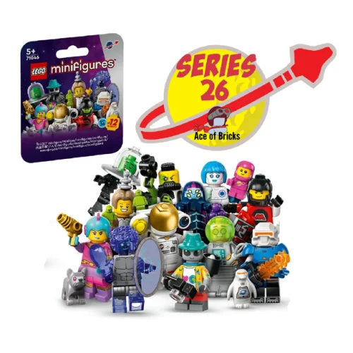 LEGO 71046 Series 26 SPACE Collectible Minifigures Complete Set of 12 (SEALED)