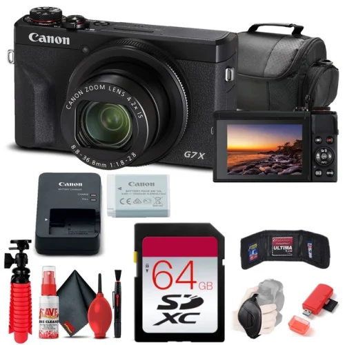 Canon PowerShot G7 X Mark III Digital Camera (3637C001) with 64GB Memory Card Base Bundle