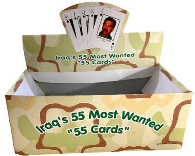 VINTAGE: 14pk Iraqi War Memorabilia Saddam Hussein Box for 12 Decks of Playing Cards