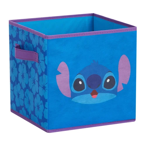 Stitch Kids' Storage Cube 10 x 10 Inch Collapsible Fabric Organizer for Toys Books and Clothes
