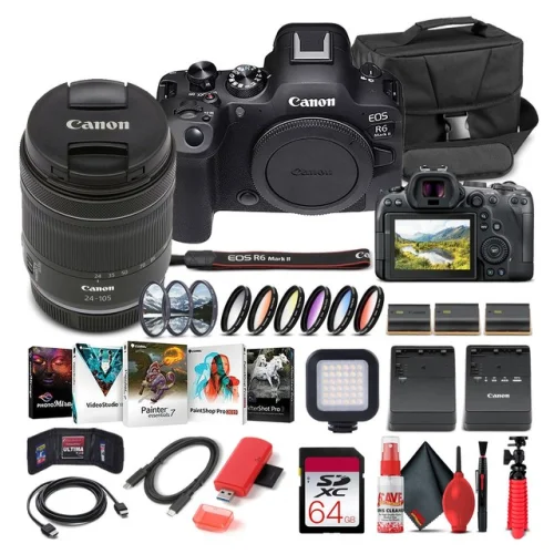 Canon EOS R6 Mark II Mirrorless Camera with 24-105mm f/4-7.1 Lens 5666C018
