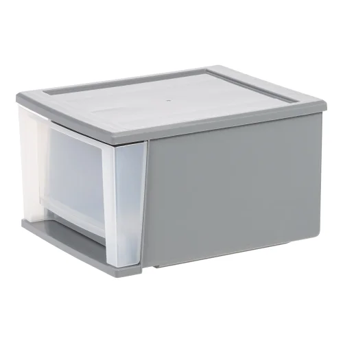 IRIS 17 Qt Medium Plastic Drawers, Under Bed Storage Bins, Stackable, Modular, Gray
