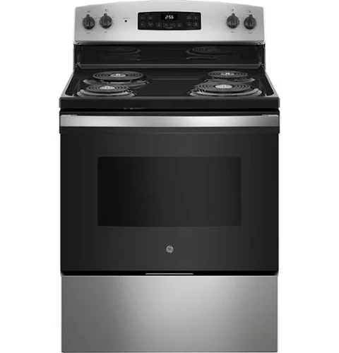 GE 30 in. Wide 4 Elements 5.0 Cu. Ft. Freestanding Electric Range with Self Cleaning and Dual-Element