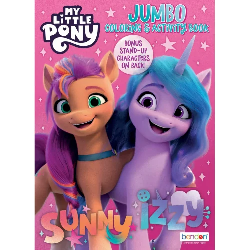 My Little Pony Jumbo Coloring and Activity Book, 64 Pages by Bendon, Official Hasbro Licensed Product