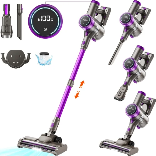 KANFUAQ Cordless Stick Vacuum Cleaner 38KPA 50Mins 2200mAh Lightweight for Home Pet Hair and Carpet