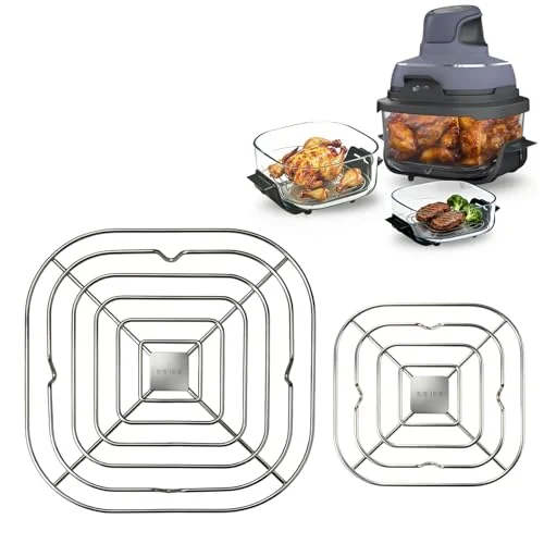 2PCS Stainless Steel Rack Set for Ninja Crispi Air Fryer FN101, Made of 18/8 Stainless Steel