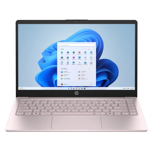HP 14 inch HD Windows Laptop with Intel Processor N150, 4GB RAM, 128GB UFS Storage, Tranquil Pink