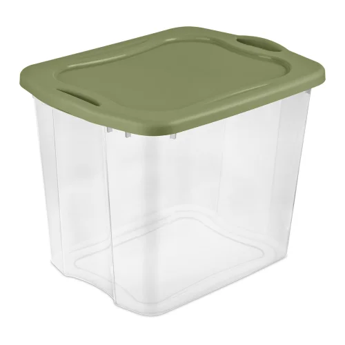 Sterilite EZ Carry 95 Quart Extra-Large Storage Bin, Clear Plastic Container with Full-Grip Handles