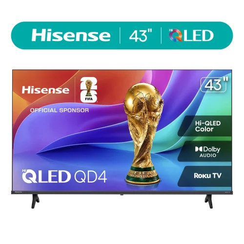 Hisense 43" Class QD40R Series Hi-QLED FHD Smart Roku TV (43QD40R, 2026 Model) with Dolby Audio