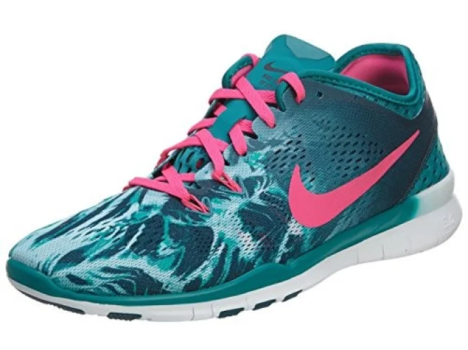 Nike Women's Free 5.0 Tr Fit 5 Teal/Pink Size 5.5 Training Shoes Model 704695 300