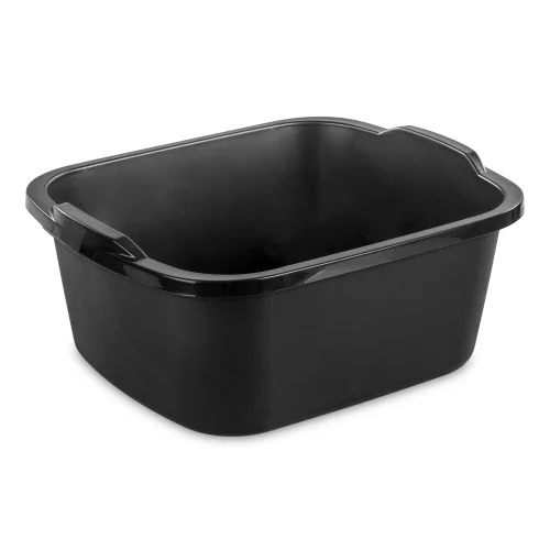 Sterilite 18 Qt. Dishpan, Multi-Purpose Plastic Wash Tub for Kitchen and Household Use, Black