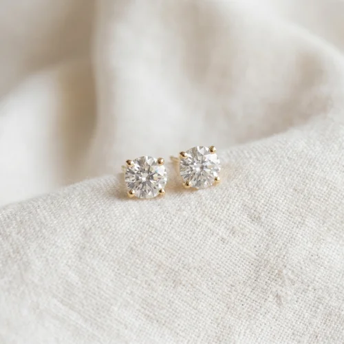 3/4ct Diamond Studs 14K Yellow Gold