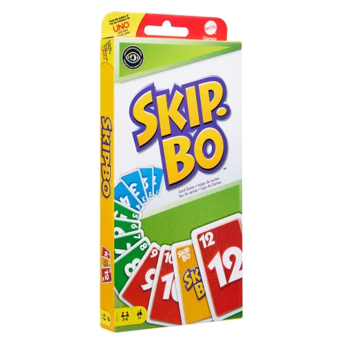 Skip-Bo Card Game for Kids and Adults, Sequencing Card Game for 2 to 6 Players, 162 Cards Total