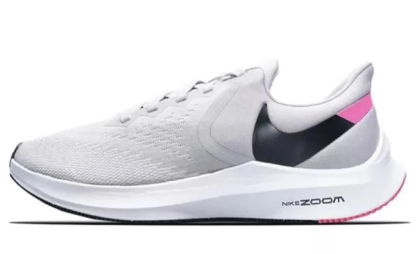 Nike Zoom Winflo 6 Grey/ Black/ Pink Running Shoes Size 11.5 Model AQ7497-011