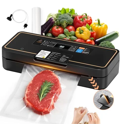 UPRUBE 9-in-1 Food Vacuum Sealer Machine with 95kPa Suction, Easy Tear Cutter, and 11-inch Seal Bar