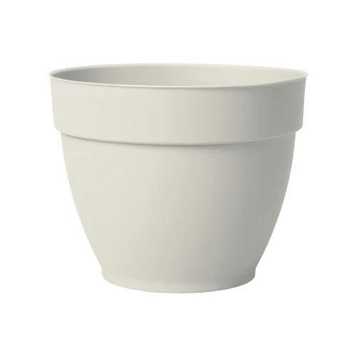 Jacinto Recycled Planter, 10 Inch Opening Diameter, Cream Color