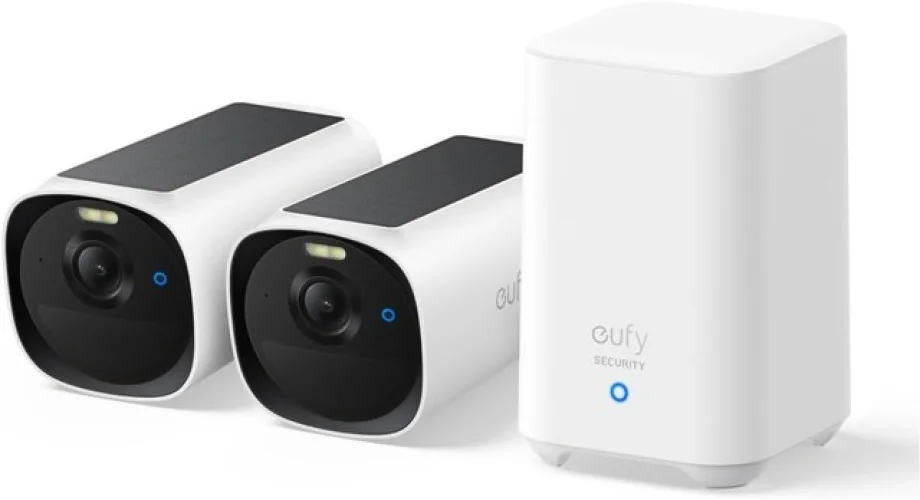 eufy eufyCam E40 2-Cam Wireless Solar Security Camera with 2K Resolution and MaxColor Night Vision