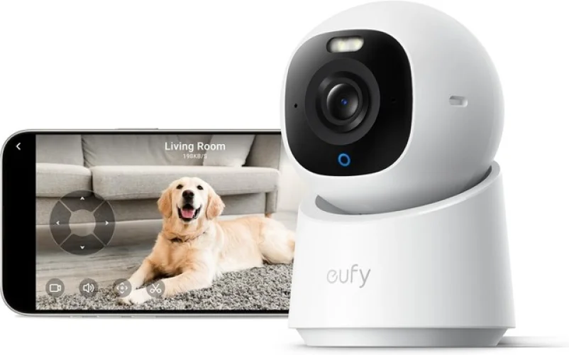eufy Indoor Cam E30 4K UHD Security Camera with Color Night Vision for Pet and Baby Monitoring