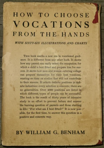 Vtg HC, How to Choose Vocations From the Hands by William G. Benham, 1932 - 1st Edition