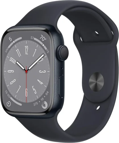 Apple Watch Series 8 Aluminum 41mm A2978 GPS Only Midnight Smartwatch in Good Condition