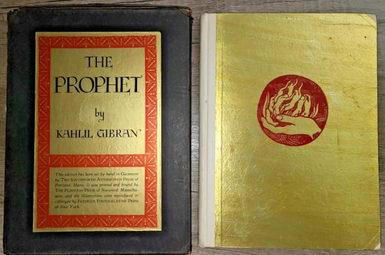 Vintage Hardcover Book, The Prophet by Kahlil Gibran, 1938 Edition