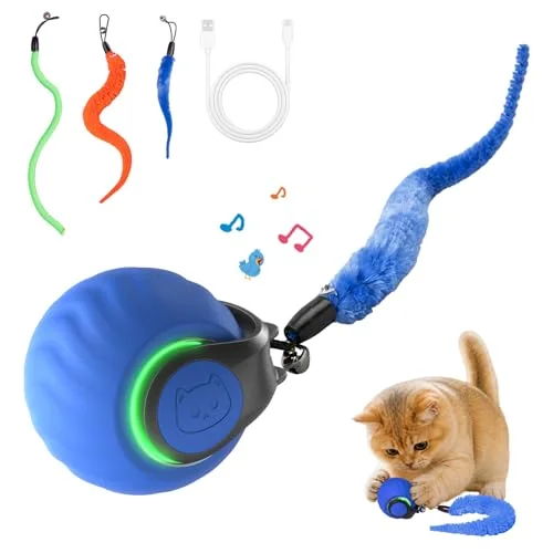 2026 Interactive Cat Toys with Bird Sounds and 3 Modes for Indoor Cats Play with Silicone Material