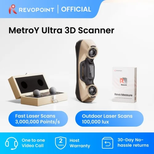 Revopoint MetroY Ultra 3D Scanner for 3D Printing with Wireless Outdoor LaserScan 0.01mm Accuracy