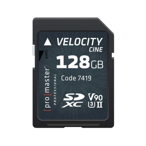Promaster Velocity Cine SDXC 128GB Memory Card