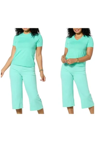 Joy Collection Cool & Clean Two Performance Tees with Headband in Fresh Mint