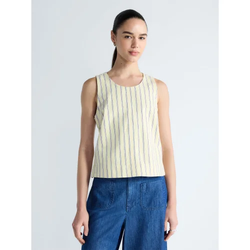Free Assembly Women's Cropped Sleeveless Denim Top, Sizes XS-XXL
