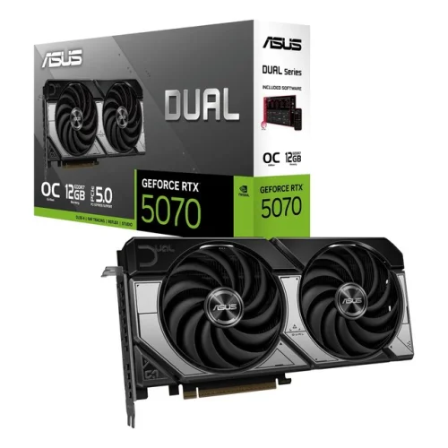 ASUS Dual GeForce RTX 5070 OC Edition Graphics Card with 12GB GDDR7 Memory DUAL-RTX5070-O12G