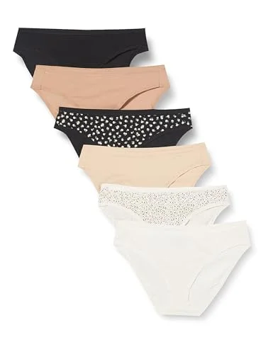 Amazon Essentials Women's Cotton Stretch Bikini Panty Underwear, -Fall Floral, Small