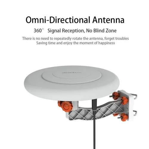 HDTV Outdoor Amplified TV Antenna 360&deg; Omni-Directional Digital HD 1080P 4K