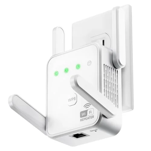 1200Mbps Dual Band 2.4G & 5G WiFi Extender Signal Booster with Four High-Gain Antennas