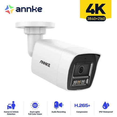 ANNKE 8MP 4K Audio POE IP Security Camera with H.265+ and Outdoor Color Night Vision C800 AI