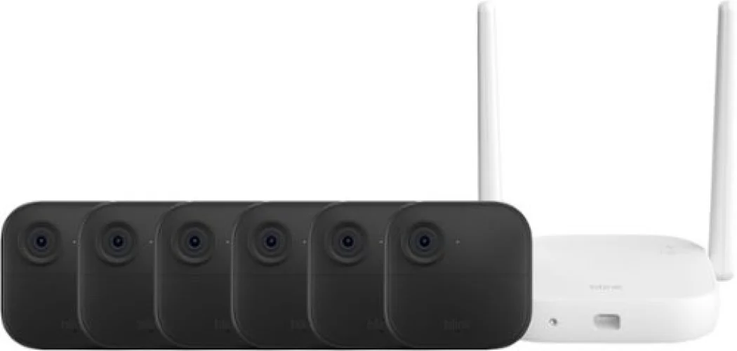 Blink Outdoor XR+ Extended Range Battery-Powered Outdoor 4 Camera with 10x Security Coverage - 6 Camera System - Black