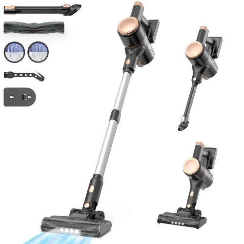 YOMA N8 Cordless Stick Vacuum Cleaner, Lightweight Self-standing Vacuum for Pet Hair and Carpets