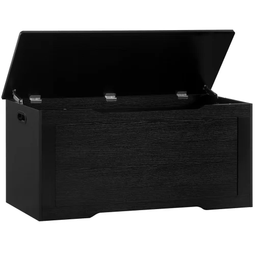 39.4&rdquo; Storage Chest, Toy Chest, Toy Storage Box with 2 Safety Hinges, Lift Top Wooden Storage Bench