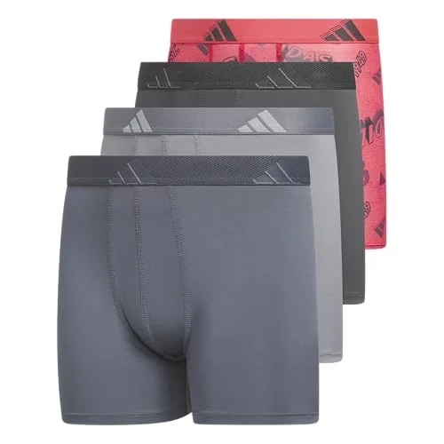adidas Boys Microfiber Boxer Brief Underwear 3-Pack or 4-Pack