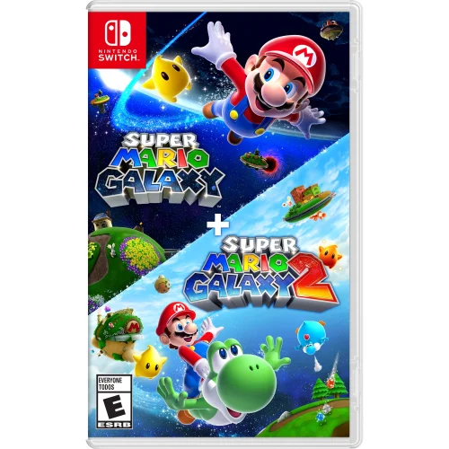 Super Mario Galaxy + Super Mario Galaxy 2 Bundle for Nintendo Switch with Enhanced Visuals and UI