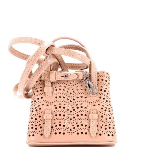 Alaia Mina Tote Laser Cut Leather Mini