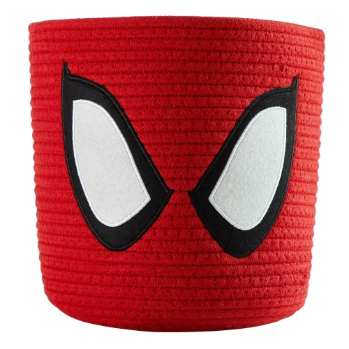 Spiderman Rope Storage Bin for Organizing Toys, Books, and Clothes in a Child's Bedroom