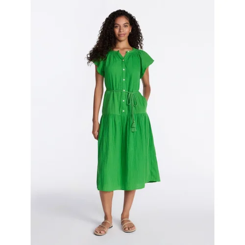 Time and Tru Women's and Women's Plus Double Cloth Midi Dress, Available in Sizes XS through 4X