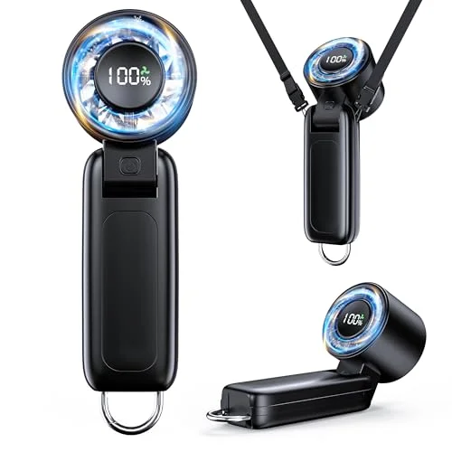 Drcryo Handheld Portable Turbo Fan, 1-100 Speed Adjustable, 5000mAh Rechargeable with LED Display