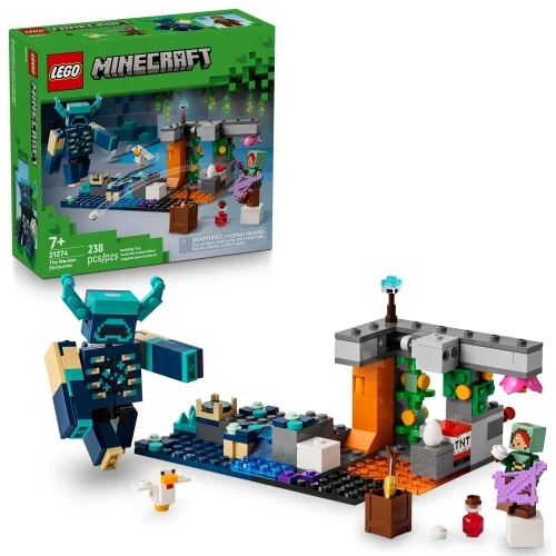 LEGO Minecraft The Warden Encounter Building Set with Silent Ranger Minifigure for Kids Ages 7 and Up