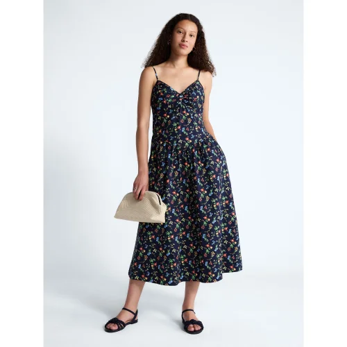 Free Assembly Women's Twist Front Sleeveless Maxi Dress with Drop Waist, Available in Sizes XS-XXL